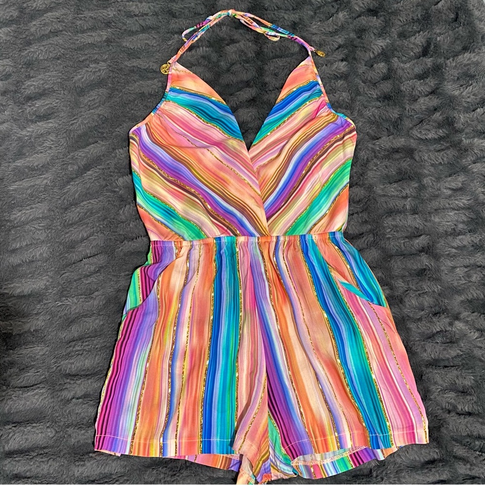 Luli Fama Multicolor Striped Swim Coverup - Picture 6 of 8